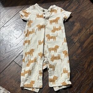 Adorable Tiger Print Baby Romper